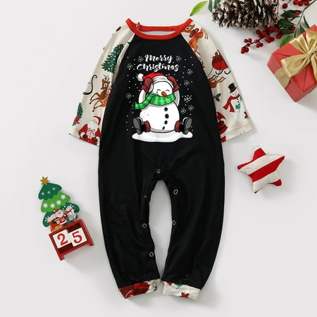 

Christmas Pajamas SetO Neck Tops And Pant Home Christmas Baby Boy