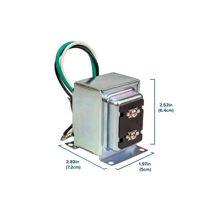 Heath Zenith Wired Doorbell Chime Transformer, Metal, Lock