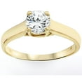 thumbnail image 1 of Bague de Fiançailles Solitaire en Diamant 1 Ct en Or Jaune 14 K, 1 of 2