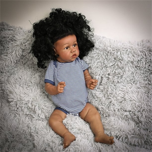 Black Reborn Full Silicone Dolls 22 Cute Reborn Baby Dolls Look Real Life Baby Dolls With Clothes Walmart Com Walmart Com