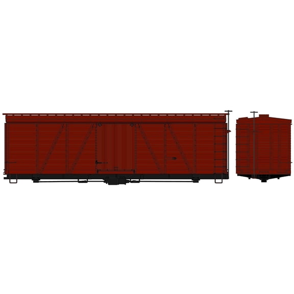 Accurail HO Scale Kit Fowler 36' Wood Box Car Undecorated