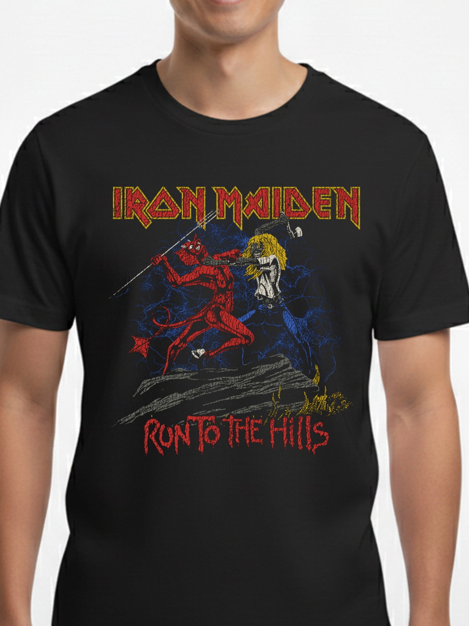 Iron Maiden, Men's & Big Men's Graphic Tee, Run to the Hills, Sizes XS-3XL