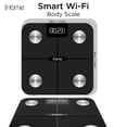 thumbnail image 5 of Báscula inteligente digital iHome con WiFi para medir el peso corporal. Incluye IMC, grasa corporal y masa muscular. Incluye pilas (Smart WiFi negra)., 5 of 5