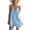 Sky Blue, variant on Tqcoqu Summer Mini Dresses for Women,Tie Front Ruffle Hem Sleeveless Mini Beach Dress,2026 Trendy Basic Dresses,Black Women's XS-XXL