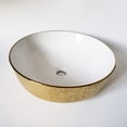 thumbnail image 2 of Gold Pattern Vessel Sink | Countertop Golden White Washbasin | Artemis Imperial Collection, 2 of 2