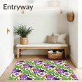 thumbnail image 3 of ODIKA 6'x9' Machine Washable Non-Slip Area Rug, Playful Primate Parade with Whimsical Jungle Motifs High Traffic Rug, Purple, 720793, 3 of 7