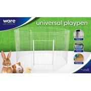 Clean Living Large Canvas 8-Panel Small Pet Playpen Cage, White