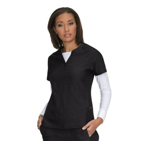 koi Lite Stretch Women's 1035 Action Scrub Top Heather Charcoal Large