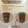 thumbnail image 2 of Rustic Star Accent Resin Storage Bin or Trash Can | Western Home Decor | Tooled Leather Look | Perfect for Bedrooms, Bathrooms, Living Rooms | Cowboy Ranch Style | Versatile Indoor Use, 2 of 7