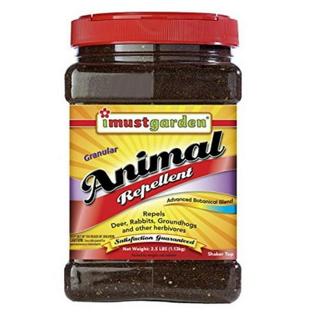 I Must Garden Animal Repellent: Stops Damage From Deer, Rabbits, and Groundhogs - 2.5lb Granular Shaker Jar