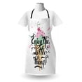 thumbnail image 3 of Enjoy the Little Things Apron, Ice Cream on the Cone with Hand Lettering Inspirational Message, Unisex Kitchen Bib with Adjustable Neck for Cooking Gardening, Adult Size, Multicolor, by Ambesonne, 3 of 4