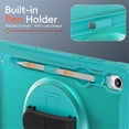 thumbnail image 4 of Case For Samsung Galaxy Tab S11 2025 (X730/X736B) Handle Protective Cover 360° Rotating Ring Stand, Shockproof Dropproof Case For Kids Kickstand & Adjustable Shoulder Strap,Light Blue, 4 of 10