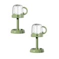 thumbnail image 1 of Oleegame 2PC Spoon And Lid Rest Toothbrush Stand With Cover/Cup 3 Slots Toothbrush Holders For Bathrooms Compatible With Toothpaste Conventional Toothbrushes Electric Toothbrushes Blue Green, 1 of 9
