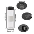 thumbnail image 2 of Clear Liquid Sampling Sample Glass Bottles Vials with Writing Patch and Black Screw Cap and 10 Funnels, 40ml Capacity, Pack of 20, 2 of 6