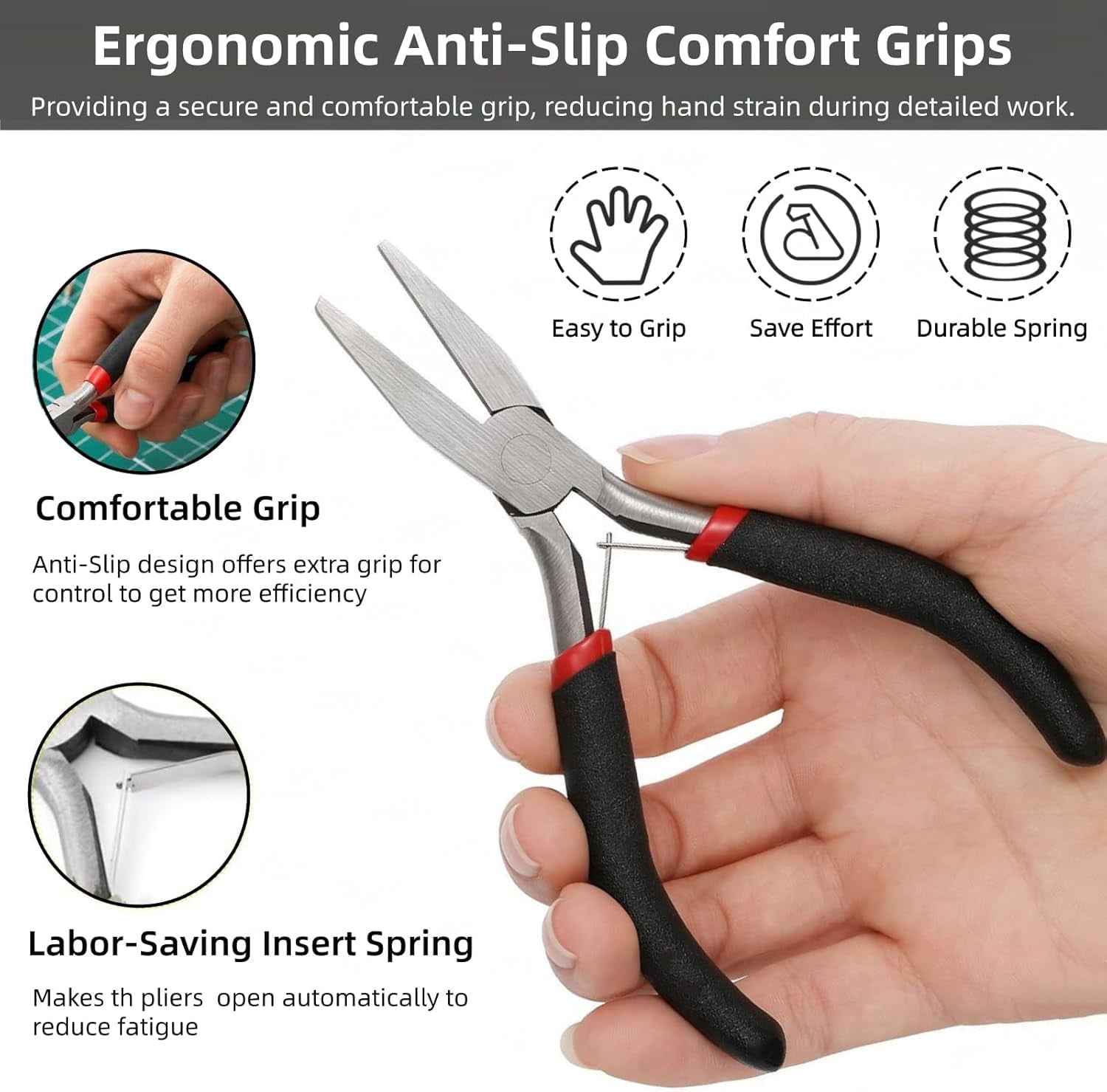 8 pieces of mini pliers set, professional jewelry making tools set with bag, for crafts, multi-functional precision tools for electronics, beading, crimping, cutting, wrapping