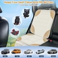 thumbnail image 4 of Siivton Car Seat Protector for Child Car Seat - Waterproof Non-Slip Leather Mat with 2 Mesh Pockets, Universal Seat Cover for Baby, Pets & Vehicles(2-Pack,Off-White), 4 of 8