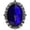 Royal Blue, variant on Gothic Steampunk Victorian Pendant Jewelry on Black Velvet Choker