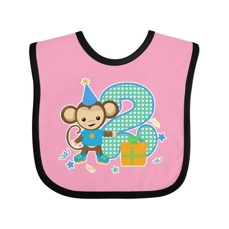 

Inktastic Im 2 Years Old with Monkey Gift Baby Boy or Baby Girl Bib
