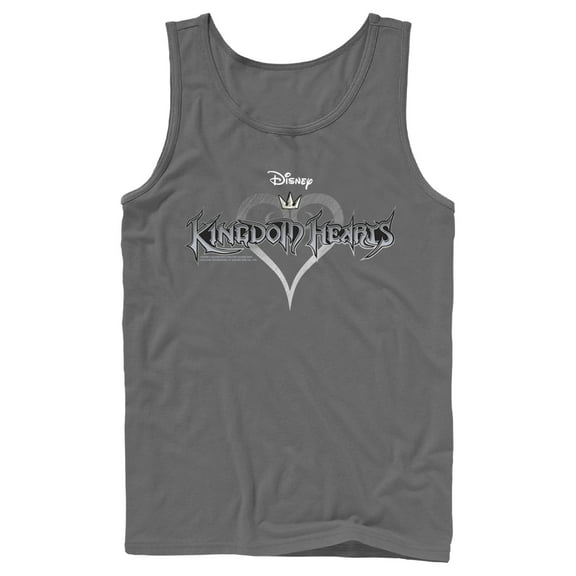 Men's Kingdom Hearts 1 Game Logo Tank Top Charcoal 2X Large