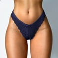 thumbnail image 3 of Uinagy Women's Lace Low-Rise T-Pants Pure Cotton Crotch Briefs, 3 of 8