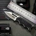 thumbnail image 2 of [1pc Tactical Fixed Blade Knife] Tactical Fixed Blade Knife with Scalloped Edge, 5Cr13 Steel, FRN Handle, Fiber Sheath, 360-Degree Rotating Stainless Steel Belt Clip - Ideal for Rescue, Exploration,, 2 of 5