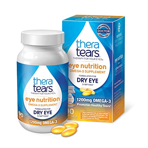 TheraTears 1200mg Omega 3 Supplement for Eye Nutrition, Organic