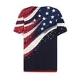 thumbnail image 4 of 4th of July Shirts Women V Neck Button Tops Henley Tunic T Shirts 2026 Summer Short Sleeve Tees, 4 of 4