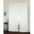 thumbnail image 1 of 2 Pack, Regal Home Collections Malta Embroidery Sheer Curtain Panel Pair with Attached Valance, Beige, 1 of 7