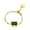 Green, variant on Women's Stainless Steel Stackable Chain Finger Ring Adjustable Inlaid Green Zircon Statement Ring