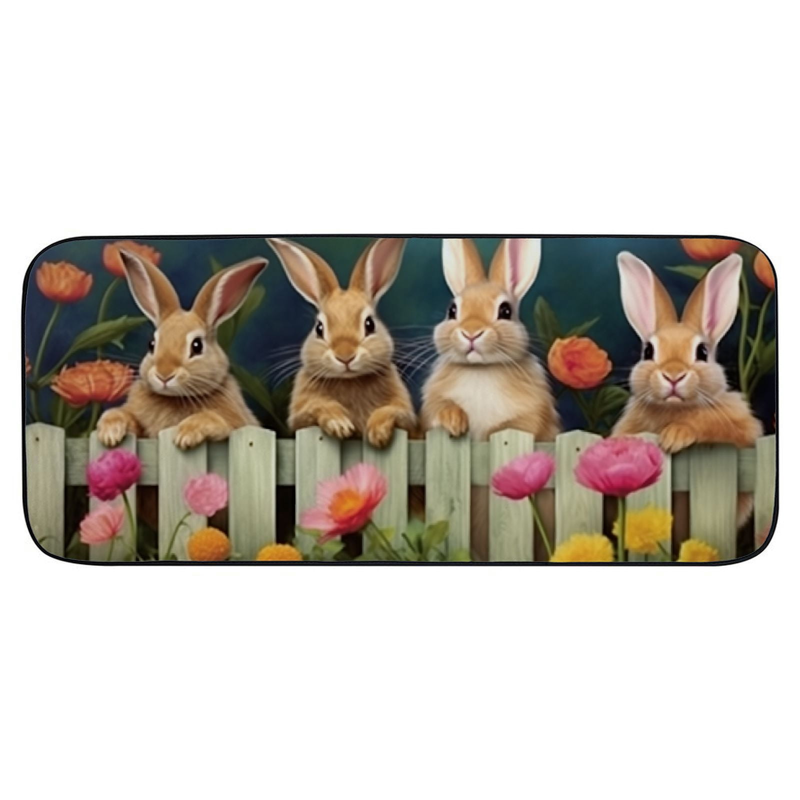 Heduofu Spring Garden Decorative Door Mat, Door Mat with Non-Slip Rubber Backing, Cleaning, Traps Dirt, for Entry, Patio, Garage 19.68*47.24 in