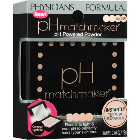 physicians formula ph powered powder, light, 0.46 oz.