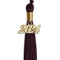 thumbnail image 4 of Endea Graduation Maroon Graduation Tassel with Gold Date Drop, 4 of 11