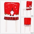 thumbnail image 2 of Yuarrent Funda para silla de comedor de Navidad, gnomo de dibujos animados, funda para asiento de Papá Noel, protección para muebles, Antimacassar, Kits de decoración para fiestas Papá Noel rojo Yuarrent HA070237-01B, 2 of 6