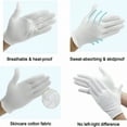 thumbnail image 2 of ACDANC 12 Pairs White Cotton Gloves for Eczema and Dry Hands - Breathable Work Glove Liners - Moisturizing SPA Gloves - Soft Jewelry Inspection Gloves - Stretchy Fit Cotton Cloth Gloves, 2 of 4