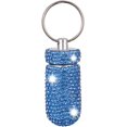 thumbnail image 1 of Sequined Aluminum Alloy Rhinestone Key Ring Light Blue, 1 of 5