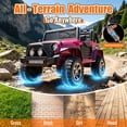 thumbnail image 4 of Sunnyfree 24 Volt Ride on Toys, 4WD 800W Power Car Wheel with Remote, 24V Ride ons with 2 Seater, Electric Car for Kids with Bluetooth, LED Lights, Seat Belt & Lockable Doors, 3-8, Pink, 4 of 13