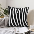 thumbnail image 2 of Velvet Decorative Throw Pillow Covers Set of 2, Soft Square Cushion Cover with Invisible Zipper Zebra Stripes Anima Printing, 18"x18", 2 of 7