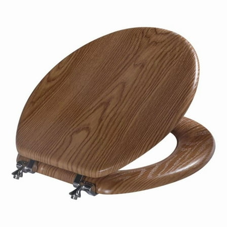 OakBrook Collection Sheridan Round Oak Wood Toilet Seat