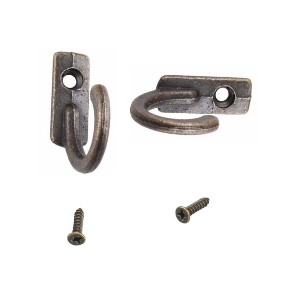 Toystoory Ganchos para colgar Tornillos de puerta montados en la pared de aleación de zinc Perchas para bolsas de ropa antideslizantes Kit Almacenamiento y organización del hogar color bronce