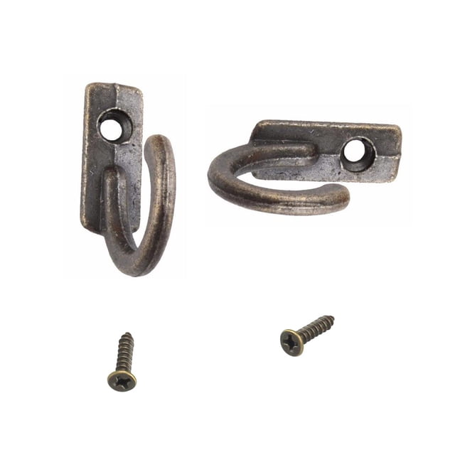 Toystoory Ganchos para colgar Tornillos de puerta montados en la pared de aleación de zinc Perchas para bolsas de ropa antideslizantes Kit Almacenamiento y organización del hogar color bronce