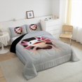 thumbnail image 2 of jejeloiu Lovely Axolotl Full Size Comforter Sets,Underocean Animal Coral Bedding Comforter Set,Pink Gray Bedding Sets For Girl,Breathable Bedroom Decorative Reversible,3pcs, 2 of 7