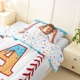 thumbnail image 3 of jejeloiu Baseball Ice Cream Twin Comforter Sets,Letter A Monogrammed Bedding Set For Boy Girl Reversible 2 Pieces, 3 of 7