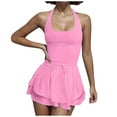 thumbnail image 1 of Wyzesi Combinaisons pour Femmes Chic Décontracté Automne Été Barboteuses pour Femmes 2025 Robe-Jupe de Tennis Jupe-Short Athlétique Combinaison Robe avec Short en Dessous Combinaison Tendance à Manches Longues pour Femmes Entraînement Dos en V, 1 of 4