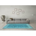 thumbnail image 3 of Ahgly Company Indoor Rectangle Oriental Light Blue Traditional Area Rugs, 2' x 3', 3 of 4