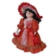 thumbnail image 5 of Yuarrent Muñeca femenina de porcelana victoriana hecha a mano, expresiones faciales detalladas, artículos coleccionables, materiales Decoración del hogar rojo, 5 of 6