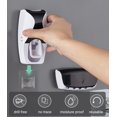 thumbnail image 3 of Automatic Toothbrush Dispenser Wall Mount Toothpaste Squeezer and Toothbrush Holder Set for Kids Family Bathroom Use (Black), 3 of 5