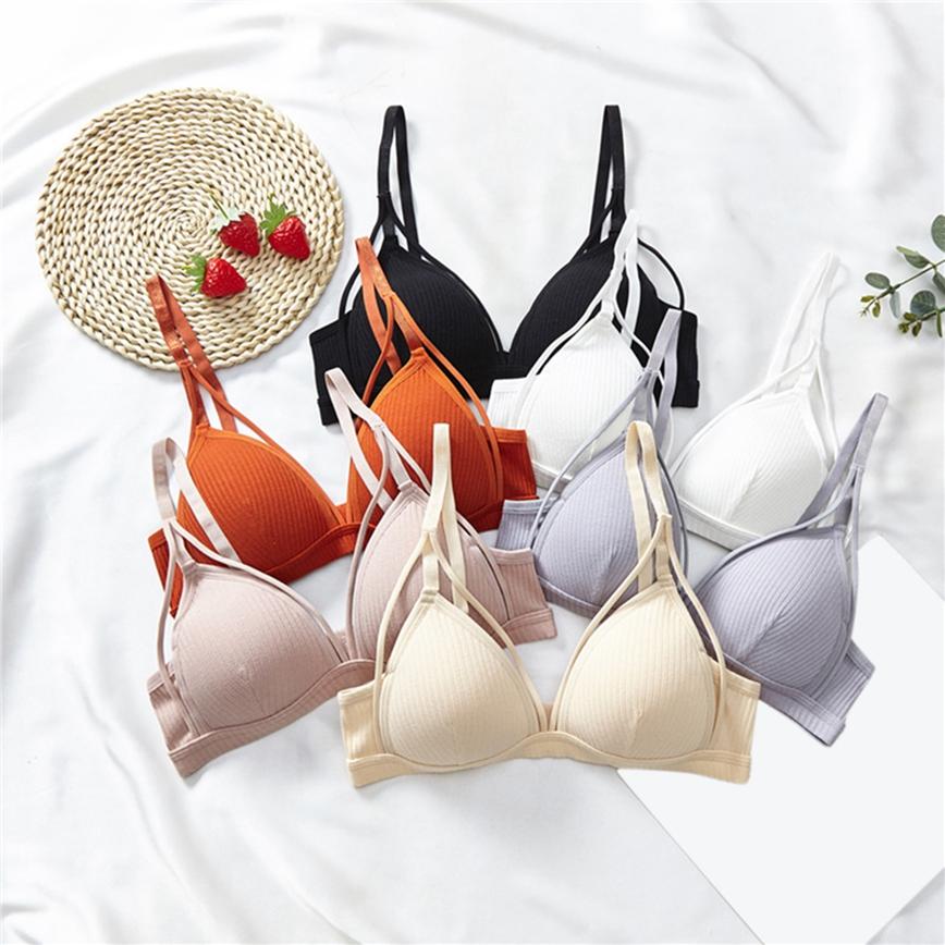 1PC Soft Cotton Seamless No Underwire Women Underwear Thin Breathable Plus Size
