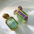 thumbnail image 7 of Large Rectangle/WaterDrop Green Chalcedony Earrings - Shanali Jewelry, 7 of 7
