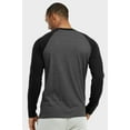 thumbnail image 4 of 247 Frenzy Men's Essentials Top Pro Long Sleeve Baseball Tee - Black Charcoal, 4 of 5