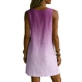 thumbnail image 4 of Levmjia Women's Summer Dress Sleeveless V Neck Casual Shift Dress with Pockets Loose Fit A Line Ombre Print Sundress for Women Daily Vacation Wear, 4 of 7